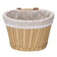 thumbnail image 3 of Bike Basket Handmade Woven Wicker with Liner Detachable Adjustable PU Straps, 3 of 12