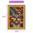 thumbnail image 5 of Patriotic Schnauzer Stained Glass Portrait American Flag Acrylic Plaque with Wood Photo Frame Box Miniature Schnauzer Dog Lover Light Box - 01010, 5 of 5