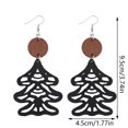 BFYSFBAIG Hollow Wood Chip Combination Leather Earrings European And