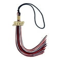thumbnail image 2 of Navy Blue/Red/White Mixed Color Graduation Tassel with Gold Date Drop, 2 of 2
