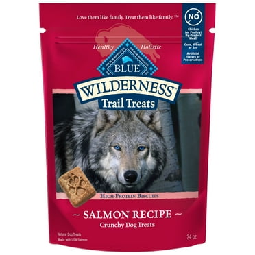 Blue Buffalo Wilderness Trail Treats Crunchy Dog Treats, Grain-Free, Salmon, 24-oz. Bag