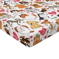 thumbnail image 2 of Ambesonne Dog Lover Fitted Sheet, Bullterrier with Doberman, King Size, Multicolor, 2 of 3