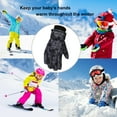 thumbnail image 2 of HBFAGFB Winter Gloves Outdoor Kids Boys Girls Skating Snowboarding Windproof Mittens Grey, 2 of 6