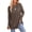 Coffee, variant on Tunic Tops for Women Thumb Hole Long Sleeve Shirts Casual Loose Fit Blouses Tops