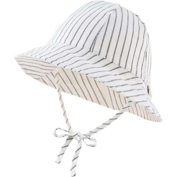 Baby Girl Sun Hat Infant Wide Brim Beach Hats Toddler Summer Bucket Hat Kids Outdoor Adjustable Hats