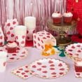 thumbnail image 2 of Sparkle and Bash Strawberry Tablecloth & Birthday Party Decorations Set - 87-Piece Pink Daisy-Print Plates, Cups, Napkins & Favor Boxes - Banner & Party Supplies, 2 of 9