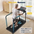 thumbnail image 2 of Hapycity Walking Treadmill for Seniors with Long Handrails, Forward & Reverse Walk, 0% Incline, 300 lbs Capacity for Home Recovery Fitness Exercise Machine, 2 of 9