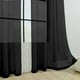 thumbnail image 4 of Cortina semi de tono translúcida de color sólido – 52"x63" – gasa de poliéster, barra de paso, negro/blanco/gris/rosa/azul marino, suave y translúcida, panel decorativo moderno, 4 of 6