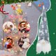 thumbnail image 5 of Adorno de Navidad con colgante de gnomos sin rostro que brillan con luz LED (Gris B) Likrtyny Para estrenar, 5 of 7