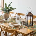 thumbnail image 6 of Orange Green Palm Leaves Round 13 Inch Placemats Set of 2, Summer Tropical Floral HeatResistant Non Slip Place Mats for Dining Table, Wipeable Braided Kitchen Table Mats for Housewarming, 6 of 9