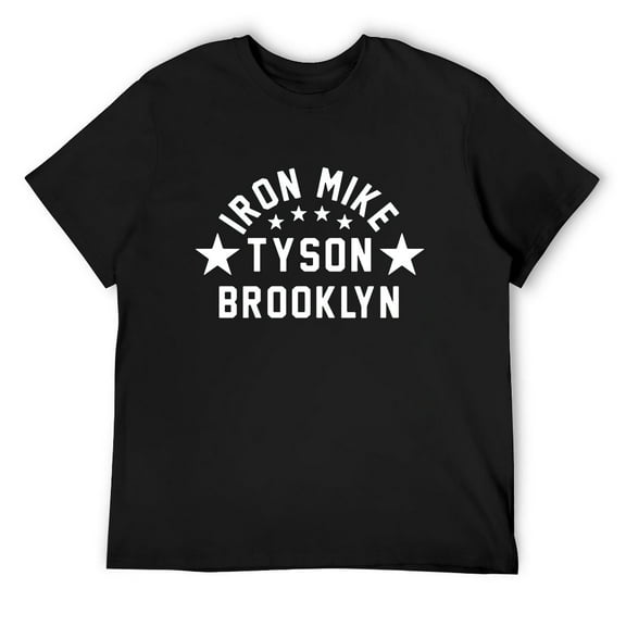 Mens Iron Mike Tyson Brooklyn Boxing Gym Training Grey T-Shirt Black Small