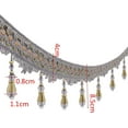thumbnail image 4 of Tassel Fringe Trimming Hanging Ball Trim Braided Ribbon Curtain Fring Trimming Upholstery Drapery 6 Yards, 4 of 5