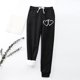 thumbnail image 3 of Gibobby Pantalones deportivos para mujer invierno Pantalones de terciopelo con estampado de corazón cálido para mujer con bolsillos, pantalones para mantener el calor(Negro,CH), 3 of 4