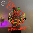 thumbnail image 2 of C-CRAFT Pancakes Neon Light Led Sign 25 inch for Pancake Coffee Store Wall Art Decor, 2 of 5