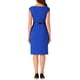 thumbnail image 3 of Vestido de oficina INSPIRE CHIC para mujer, con mangas cortas, ceñido a la cintura, elegante y tipo sheath, talla XL, azul real, 3 of 5