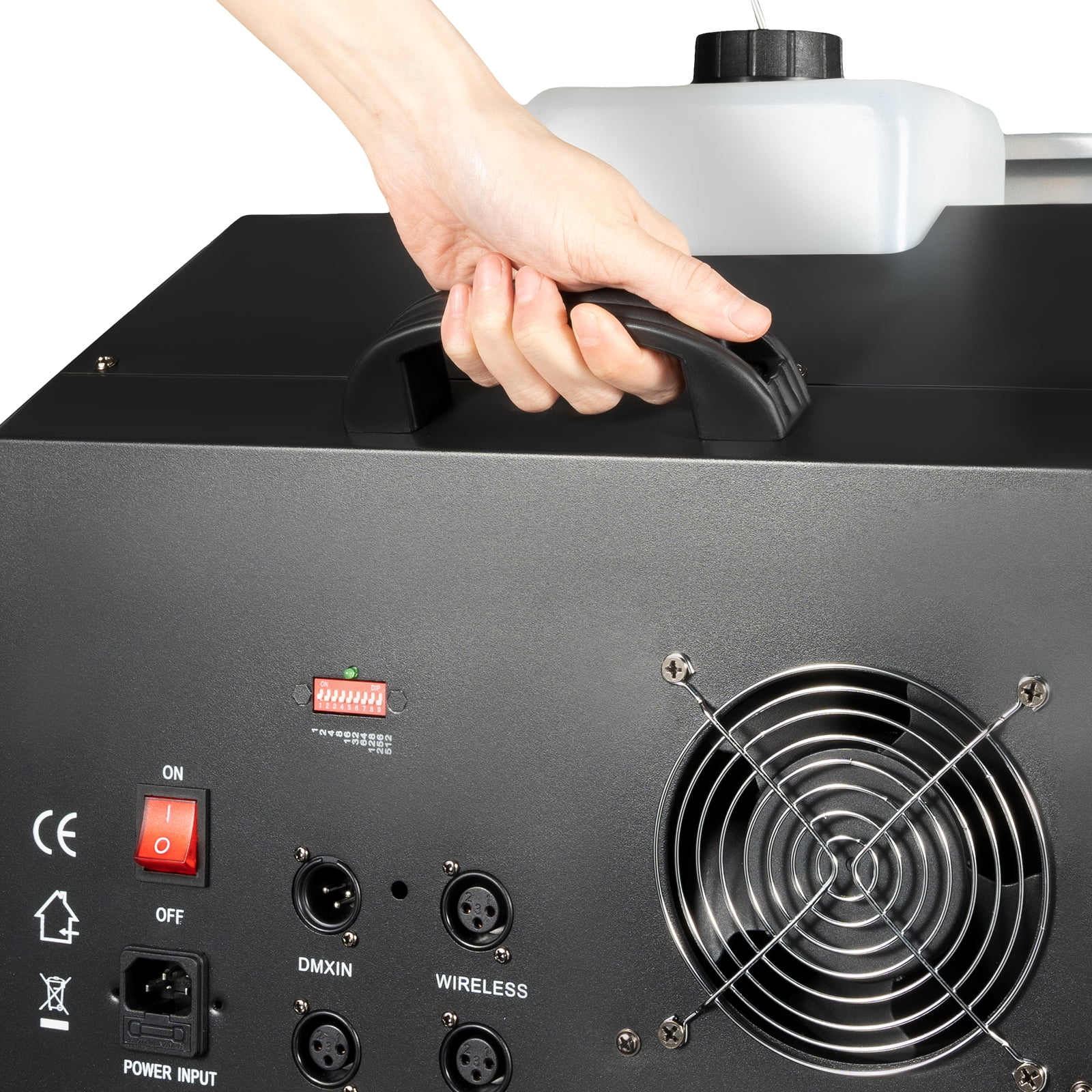 3000W Low-Lying Fog Machine, Ice Cube-Based Smoke Effect, 80㎡ Coverage, Multiple Control Modes, Quick Preheat, Ideal for Stage and Party Effects, Easy to Move