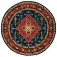 thumbnail image 2 of Safavieh Heritage Billy Oriental Area Rug, Blue/Red, 6' x 6' Round, 2 of 10