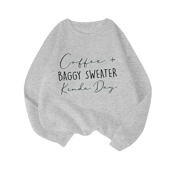 Htigea Womens Crewneck Sweatshirts Casual Loose Pullover Lightweight Thin Fleece Long Sleeve Tops Gray XS