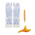 thumbnail image 1 of Tignapoo Traditional Chinese Acupressure Socks with Massage Tools for Men and Women - White & Blue Polyester Fiber Socks with Trigger Point Massage Sticks, 1 of 6