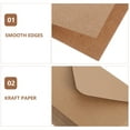 thumbnail image 7 of FRCOLOR 120pcs Invitation Postcards and Envelopes Set Brown Kraft Paper Cards and Envelopes Stationery Letter Set, 7 of 7