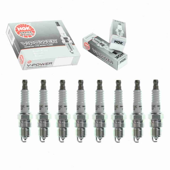 8 pc NGK V-Power Spark Plugs compatible with GMC C1500 5.0L 5.7L V8 1984-1995