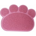 thumbnail image 1 of PVC Paw Shape Cat Dog Mat Litter Box Cover Non-Slip Food Water Bowl Feeding Tray Light Pink, 1 of 3