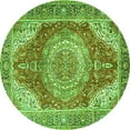 thumbnail image 1 of Ahgly Company Indoor Round Medallion Green Traditional Area Rugs, 4' Round, 1 of 1