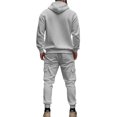 thumbnail image 4 of Men's Tracksuits 2 Piece Outfit Casual Athletic Sweatsuit Full Zip Pullover Long Sleeve Running Sport Outfits Jogging Tracksuit Mens, 4 of 8