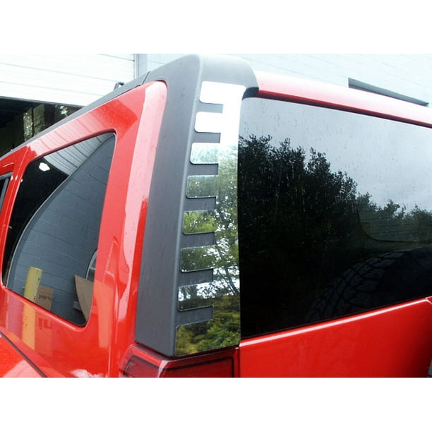 Stainless Steel Rear Window Trim 2Pc Fits 2006-2009 Hummer H3 HV46311 ...