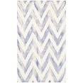 thumbnail image 2 of Safavieh Dip Dye Collection DDY715A Handmade Chevron Stripe Watercolor Ivory and Blue Wool Area Rug (3' x 5'), 2 of 2