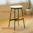 thumbnail image 5 of Modern Set of 2 Bar Stools Comfortable & Stylish Counter Height and Bar Height Bar Stools,Soft Fabric Upholstered, Backless for Kitchen, Dining Room Bar Chairs, 5 of 9