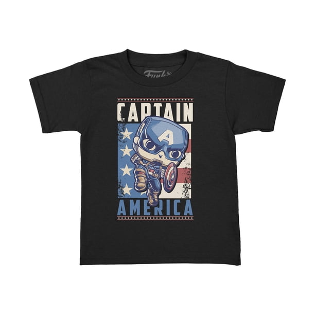Funko Pop! Pocket Pop and Tee: Marvel - Captain America, Childs Extra Small Funko -