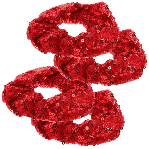 CRAFTHROU Hair Scrunchies 4Pcs Colorful Scrunchies for Girlfriend and Daughter Red