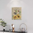 thumbnail image 2 of Sunflower Hummingbird Wall Art Hymn Pictures Wall Decor It Is Well With My Soul Canvas Print Painting Artwork Framed Home Office Decoration For Kitchen Bathroom Bedroom Living Room 12"x16", 2 of 6