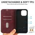 thumbnail image 2 of Dteck PU Leather Case for iPhone 13 Pro Max 6.7" 2021, [Support Magsafe Charger][RFID Blocking] [Flip Stand][Card Slots Wallet] [PU Leather Shockproof] Case for Apple iPhone 13 Pro Max 2021, Red, 2 of 12