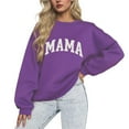 thumbnail image 2 of Ounisa Women Long Sleeve Mama Sweatshirts Oversized Crewneck Pullover Hoodies Casual Knit Graphic Mom Tops Sweater, 2 of 3