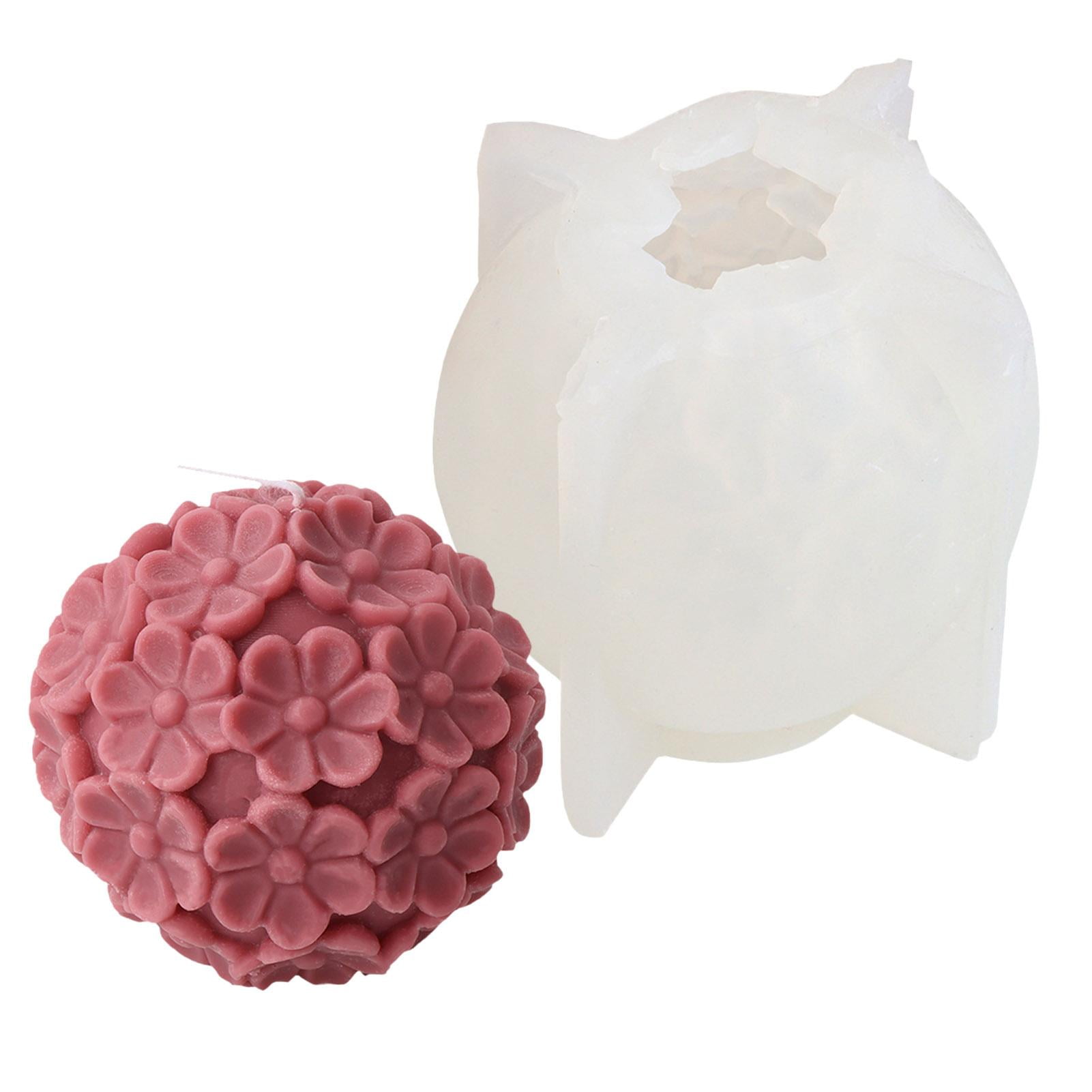 Flower Ball Candle Mold Silicone Round Molds DIY Candle Making