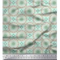 thumbnail image 1 of Soimoi Green polyester Crepe Fabric Mandala Geometric Print Sewing Fabric Yard 42 Inch Wide, 1 of 5