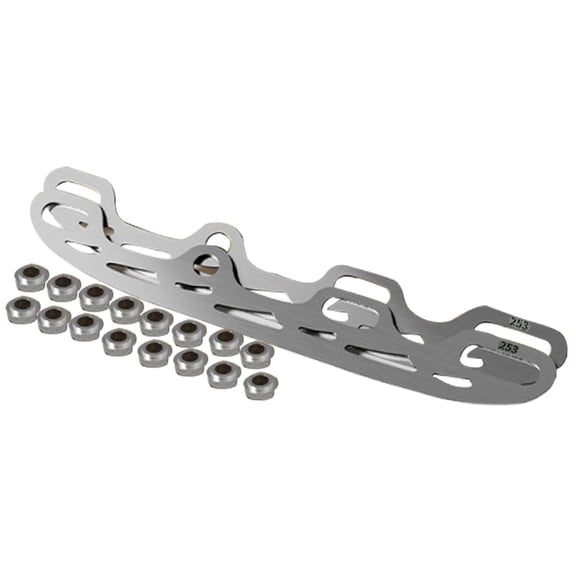 2 Pack Ice Skate Replacement Blade Stainless Steel Durable 25.3cm Fits Inline Roller Hockey Skates