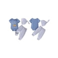 thumbnail image 2 of BemeyourBBs Newborn Baby Boys Hospital Coming Home Outfit 3Pcs Baby Boy Clothes Just Moved Out Of My Mom's Place Got My Own Crib Letters Print Short Sleeve Romper with Pants Set Hat, 2 of 9
