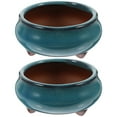 thumbnail image 1 of Pot Glacé Bleu Foncé 2 Pcs 3.1x1.8 Po, 1 of 8
