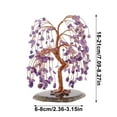thumbnail image 3 of Xecvkr Crushed Crystal Fortune Tree Home Office Desk Willow Bonsai Wealth Decor Multicolor Handcrafted Polished Stone 8.27in 1pc, 3 of 6
