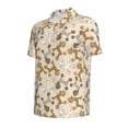 thumbnail image 2 of Vsdgher Cartoon Poodle Dog Print Men's Short Sleeve Stretch Polo Shirt, Moisture-Wicking Performance Polo Shirt, 2 of 8