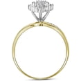 thumbnail image 2 of NYS Jewellrs Women's 1.25 Ct Round Cut White Diamond Cluster Engagement Wedding Ring 14K Yellow Gold Plated 925 Sterling Silver -6, 2 of 2