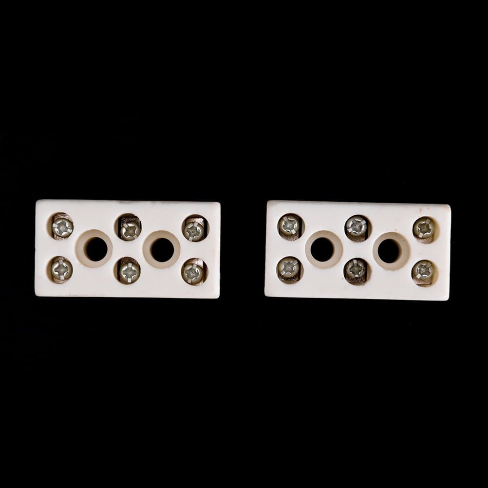 2Pcs 8 Hole 2W8H High Temperature Resistant Ceramic Terminal Block 15A