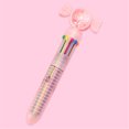 thumbnail image 2 of Glitter Ballpoint Pen (10-Color Multi Pen), Ten-Color Barrel Eliminates Pen Switching, Ballpoint Pen Push Type 10Color Allinone Color Multifunction Marker 1Ml(#C), By Meiiso, 2 of 2