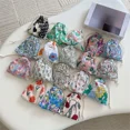 Japanese Flower Drawstring Coin Purse Wallet Gift Pouch Bag Cute Floral