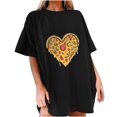 thumbnail image 2 of Fesfesfes T Shirts for Women Loose Fit Women's Short Sleeve Summer Beach Printed Casual Top Pullover T-shirt Womens Basics Top S(US:4), 2 of 7