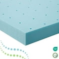 thumbnail image 7 of L'Baiet 2" Medium Firm Cooling Gel Memory Foam Queen Size Topper in Blue, 7 of 7