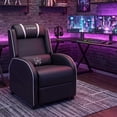 thumbnail image 6 of Walnew Gaming Recliner Chair PU Leather Home Theater Seating Single Modern Living Room Sofa Recliner, White Accent, 6 of 7
